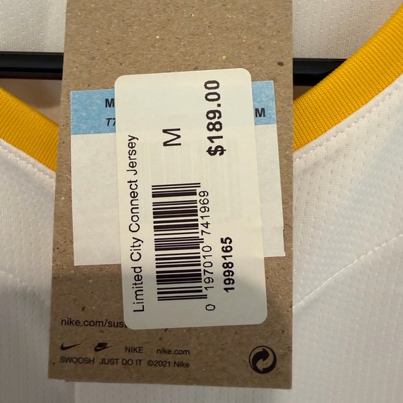 Nike San Diego Padres City Connect Jersey Medium MLB Limited White Pink Teal NWT - Picture 5 of 7